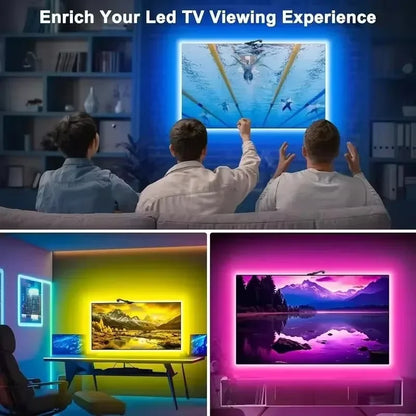 Ambilight For Immersion Tv Backlight Sync To Screen 3.8M 5M 5V Usb Rgbic Strip Led With Camera Synchronized Tv Light Kit
