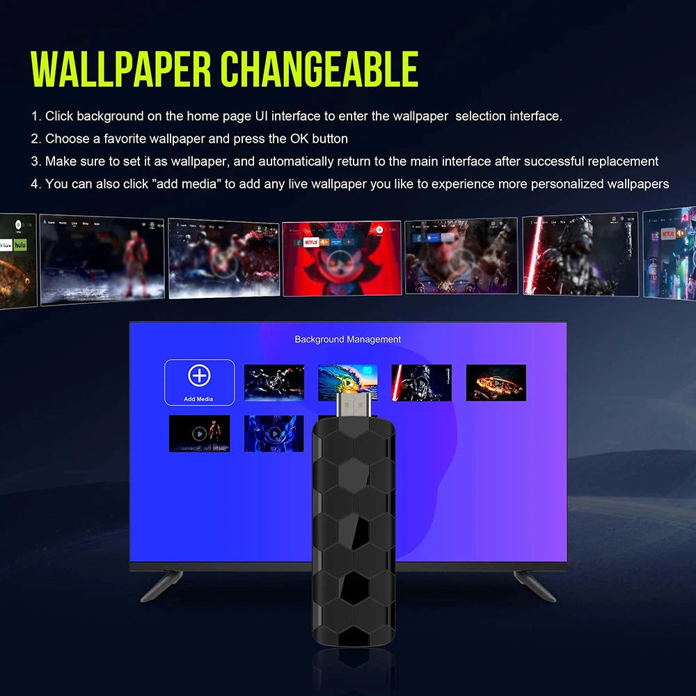 Android 16 4K/8K UHD Streaming TV Stick 8GB+128GB Storage WiFi6 Bluetooth Friendly UI Home Theater Player For Netflix YouTube