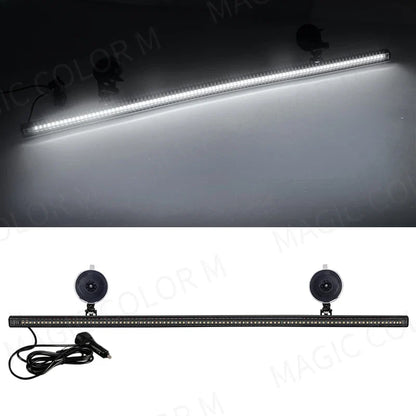 96 LED 3030 Beads Front Windshield Car Strobe Lamp Bar Traffic Signal Flashing Lamp Auto Roof Top Warning Light 12V Waterproof