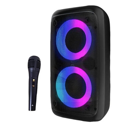 Wireless Karaoke Bluetooth Speaker Subwoofer Portable With Microphone Radio FM Lamp Machine Sound Box Music LED TWS Caixa De Som