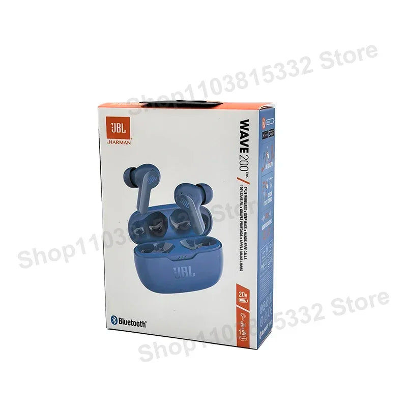 Original JBL Wave 200TWS Wireless Earbuds True Headset JBL W200 TWS Bluetooth 5.0 Earphones Sports Headphones With Mic