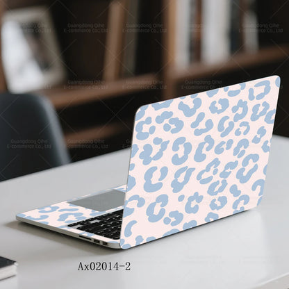 2 pcs Aesthetic Light Leopard Laptop Stickers Set Self-Adhesive Removable Laptop Covers for MacBook Notebook Protective Skins