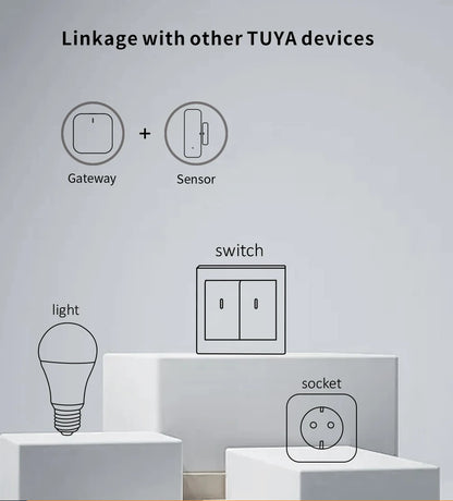Tuya Zigbee Door Sensor Contact Sensor Open Closed Detector Smart Home Alarm Security Protection Work with Smart Life