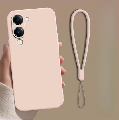 For VIVO Y29S Y19 5G Y04 Y19e 4G Case Simple Skin-friendly Silicone Lanyard Cover for VIVo Y29 s Anti-slip Shockproof Funda