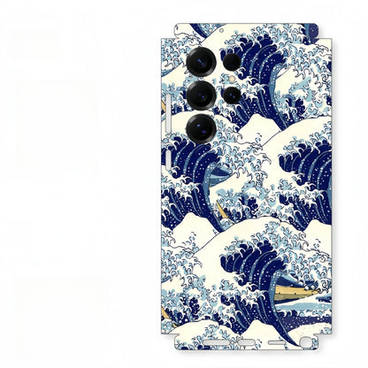 Colorful Pattern Matte Film Skin Phone Back + Sides Sticker For Samsung Galaxy S24 Ultra S24+ S26 Ultra S25  Wrap