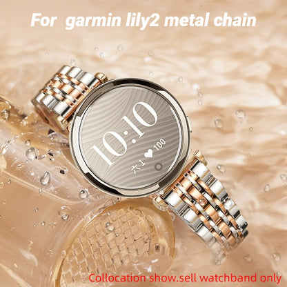 For Garmin Lily2 New Watchband Quick Women's Watch Metal Stainless Steel Lily 2 Girls Smart Bracelet Fashion Strap 14mm