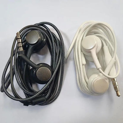 Stereo Sports In-ear Earphones With Mic 3.5mm Control Box Wired Headset Black White For Samsung Galaxy S8 S8plus Xiaomi Phones