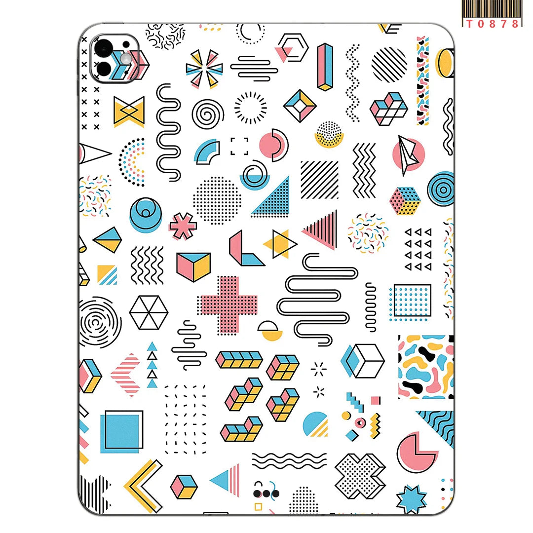 For iPad Pro 11 2025 AIR 13 11 2025 2024 Mini 7 6 Full Cover Colorful Back Film Covers Decal Skin Protector Sticker