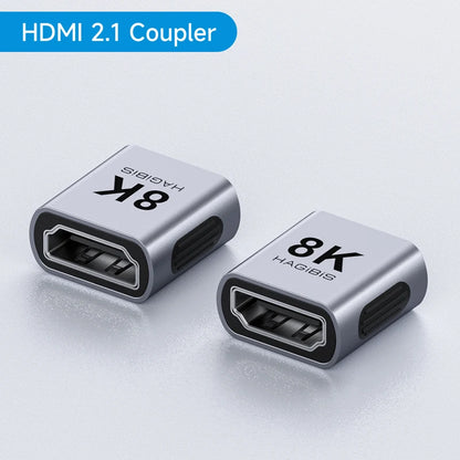 Hagibis HDMI to HDMI Adapter Right Angle 90 Degree Male to Female HDMI 2.1 Coupler  Cable Extender Connector Conventer L-Shaped