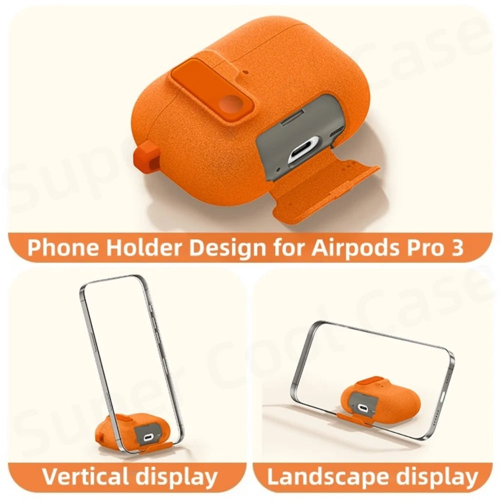 Phone Holder Design for AirPods Pro 3 Case Protective Cover For AirPods Pro 3rd Generation Case For Air pods Pro 3 Accessories
