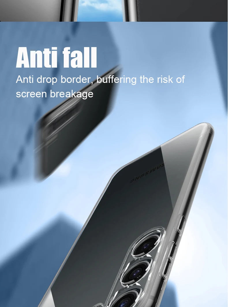 Clear Case For Samsung Galaxy S22 S21 S20 Ultra S10 S9 Plus S10E Shockproof Case For Samsung S25 S24 Plus S23 Fe Soft Back Cover