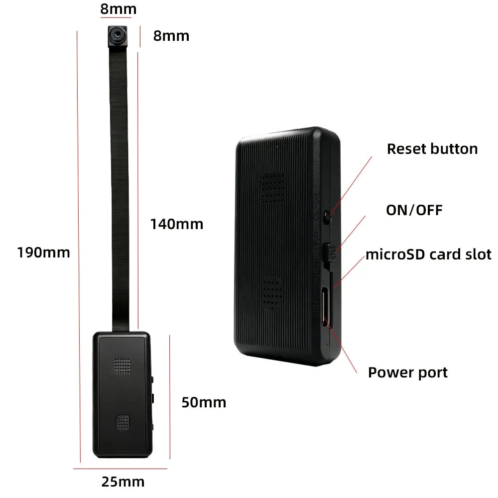 HD4K mini Wi-Fi Camera, Supports Remote Viewing, Motion Detection, Optional Macro Lens, Home Nanny Style Camera