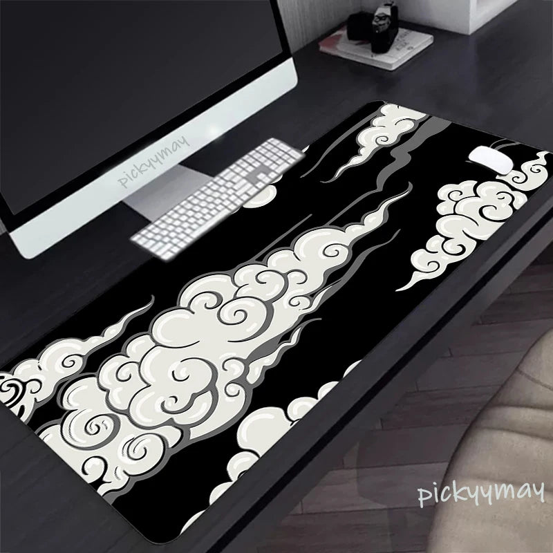 Black And White Large Mouse Pad 100x50cm Computer Mousepad Company Gaming Mausepad Keyboard Mat Office Desk Mats Abstract Art