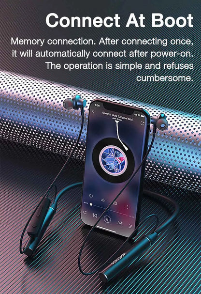 Wireless Headphones Neckband Bluetooth Earphone 180 Hours Long Battery With Microphone High Quality Headset For Sport