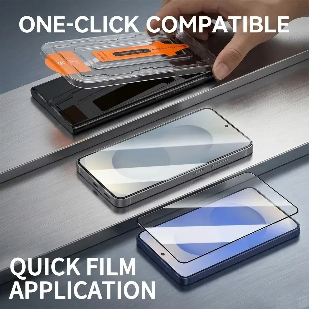 1-4pcs For Samsung S26 Ultra S26 Edge S26 S25 Ultra S25 Plus S25 Edge S24ultra S24 S22 Privacy Tempered Glass Fingerprint Unlock