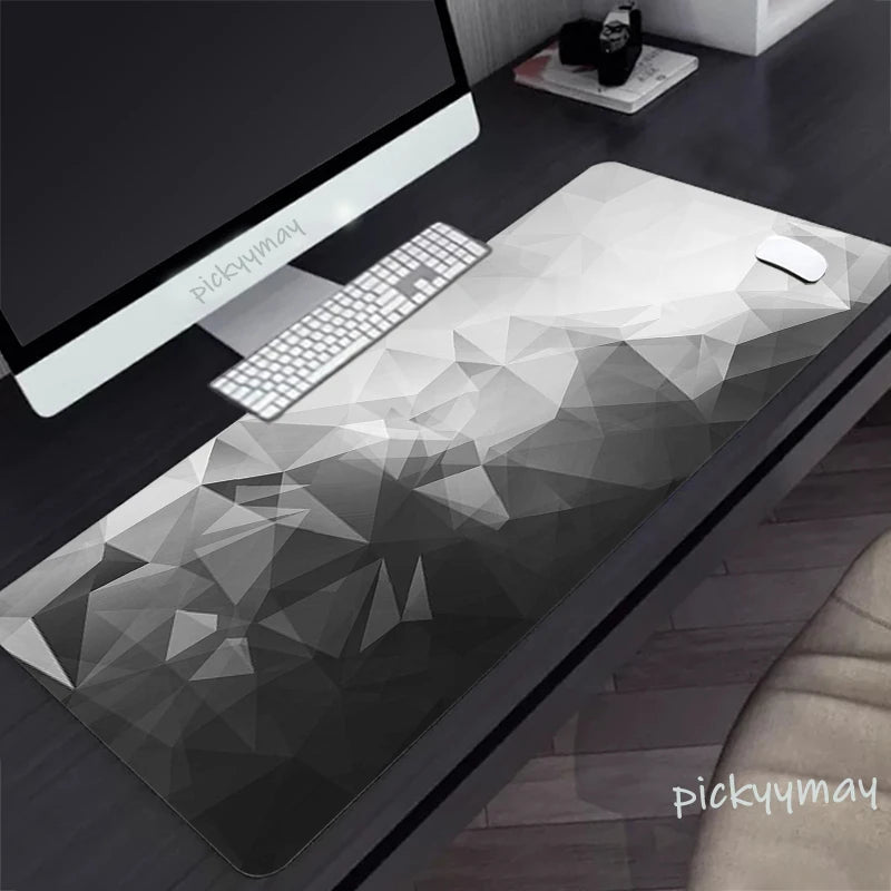 Black And White Large Mouse Pad 100x50cm Computer Mousepad Company Gaming Mausepad Keyboard Mat Office Desk Mats Abstract Art