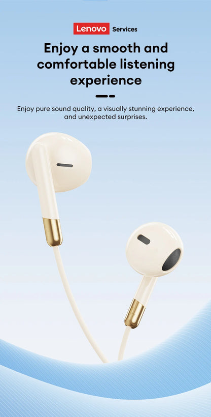 Lenovo Y106 3.5mm TypeC Wired Earphone With Microphone In Ear Wire-controlled Headset HiFi Sound Gaming Earbuds Low Latency New