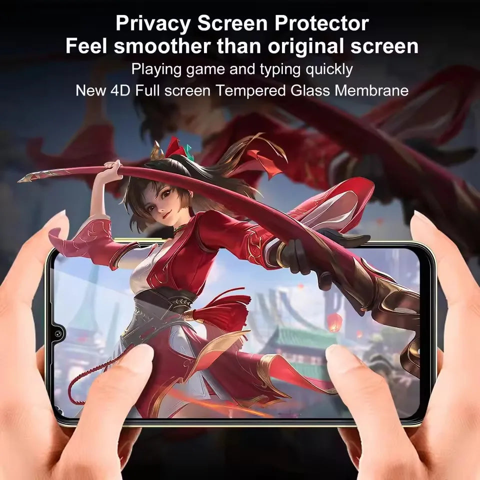 3Pcs Privacy Glass Screen Protector For Samsung Wide 4 5 Xcover 6 7 A03 Core A12 Nacho M31 Galaxy S23 FE M21 2021 Prime Anti-Spy