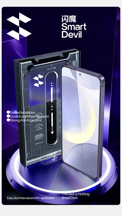 SmartDevil Dust-free Tempered Glass Film for Samsung S26 Ultra HD Clear Screen Protector for Samsung S25 S24 Anti-fingerprint