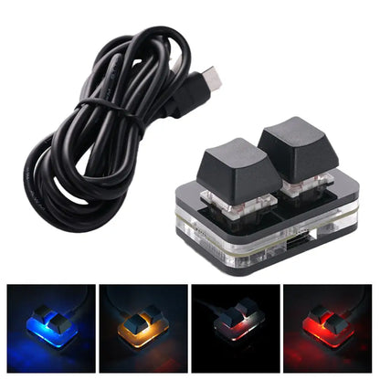 USB Programming Macro Custom Mechanical Keyboard RGB 24/16/12/9/8/4/3/2 Key Copy and Paste DIY Gaming Mini Keypad Macropad