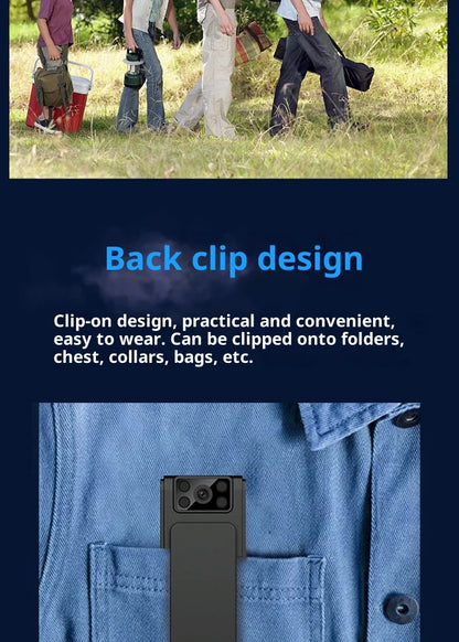  1080P Body Mini Camera Portable Infrared Night Vision Miniature Camcorder Small Digital Video Recorder Police BodyCam