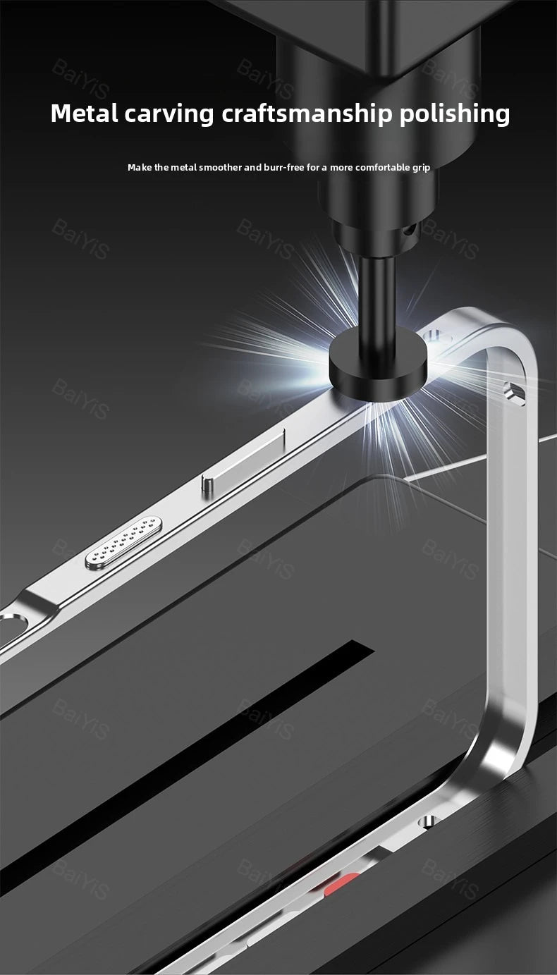 Luxury Metal Alloy Lens Protector Frame Phone Case For iPhone 18 17 16 15 14 13 Pro Max Plus Heat Dissipation Shockproof Cover