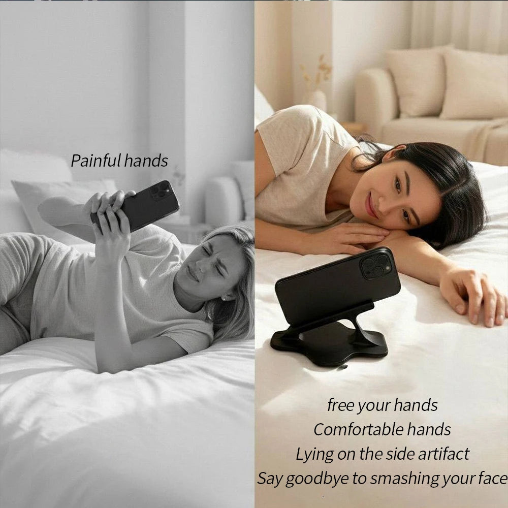 Bed Lazy Phone Stand Side Lying Ergonomic Stable Phone Holder Hands-Free Viewing Universal Bracket Perfect Bedtime Entertainment