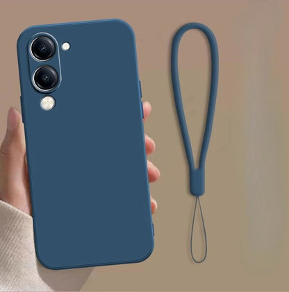 For VIVO Y29S Y19 5G Y04 Y19e 4G Case Simple Skin-friendly Silicone Lanyard Cover for VIVo Y29 s Anti-slip Shockproof Funda