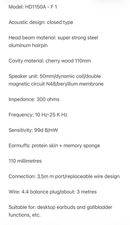 Closed-back Music Analysis Over-ear Headphones with 50mm Bio-diaphragm Monitoring Headsets