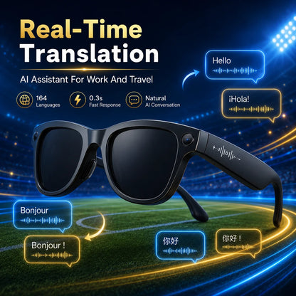 New 2026 Smart Camera Glasses, 1200P Recording, 8MP Photo, 32GB Storage, WiFi App Transfer, Bluetooth Music Call Eyewear Outdoor
