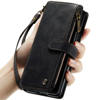 Leather Case for Samsung Galaxy Z Fold 8 7 6 Fold 5 4 3 Flip Purse Book Coque Retro Wallet Vintage Card Slots S-pen Holder