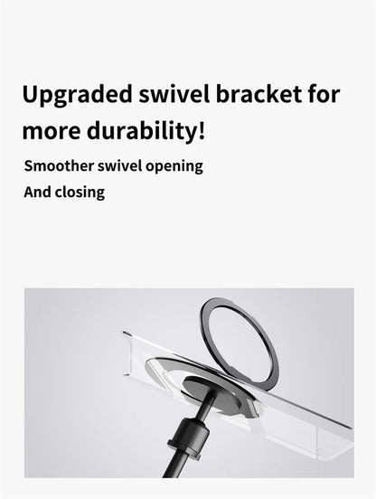 Transparent Phone Case for Google Pixel 10 Pro XL 9A 8A Protective Case Magnetic Rotate Bracket MagSafe Shock Proof Cover