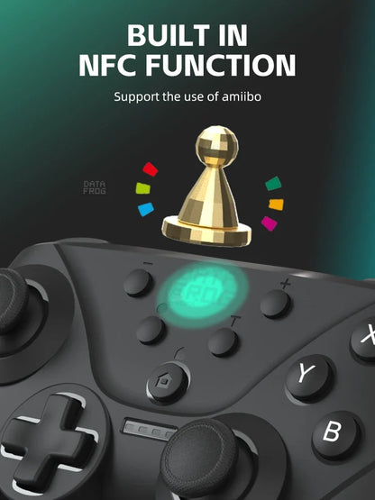 DATA FROG Lightweight Gaming Gamepad NFC Turbo Burst Function Dual Motor Vibration Controller For Switch OLED Lite