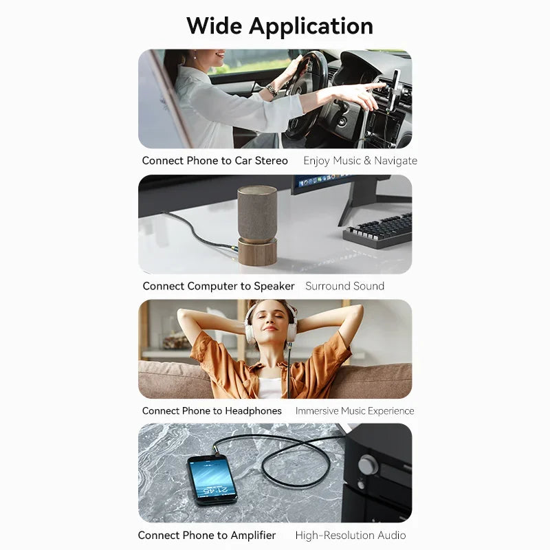 Vention 3.5mm Jack Audio Cable for Headphone Xiaomi Laptop Jack 3.5 Male to Male Car Aux Cable Jack 3.5 Speaker Cable Audio Cord