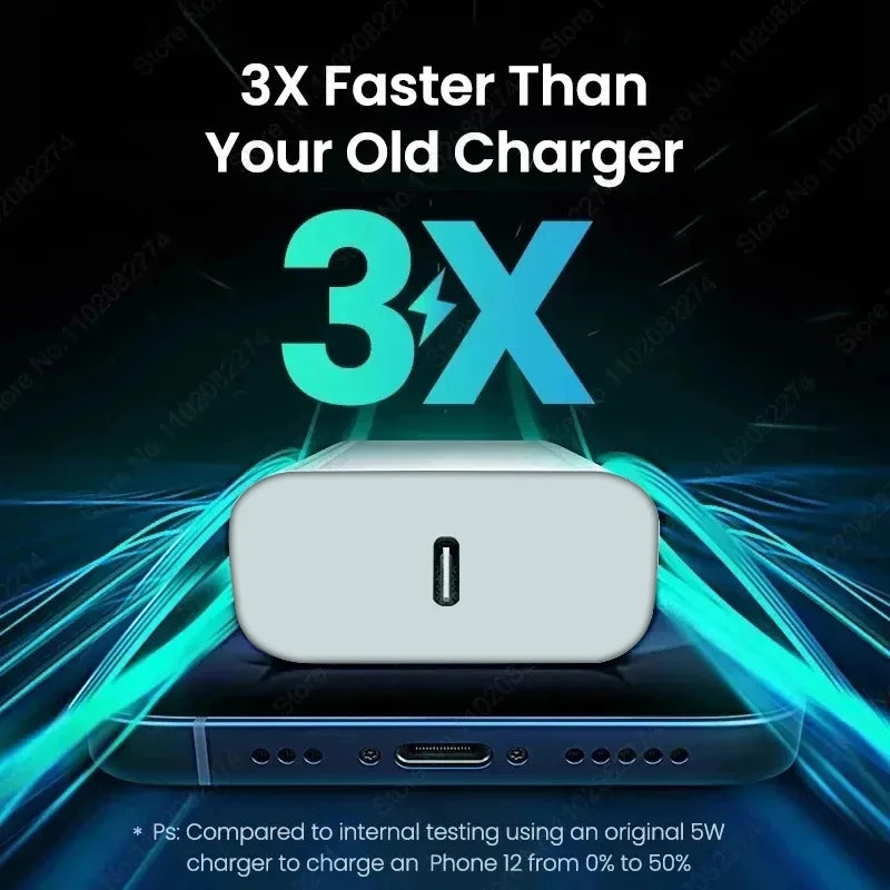 For Apple 30W PD Fast Charger For iPhone 16 15 14 13 11 Pro Max Plus USB C Charger Type C Cable Fast Charging Phone Accessories