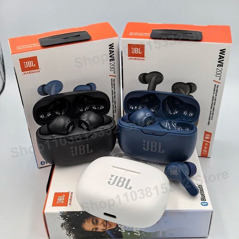 Original JBL Wave 200TWS Wireless Earbuds True Headset JBL W200 TWS Bluetooth 5.0 Earphones Sports Headphones With Mic