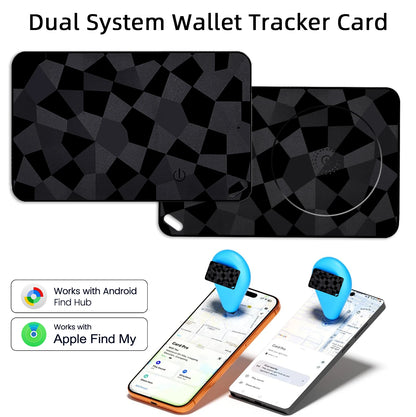 Smart Tag Wallet Tracker Card Dual System Anti-Lost GPS Tracker Item Finder Compatible With Google Find Hub & Apple Find My
