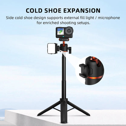 Flymile Action 6 Extendable Tripod Selfie Stick With Quick-release Base for DJI OSMO Action 6 Accessories Vlog Handle