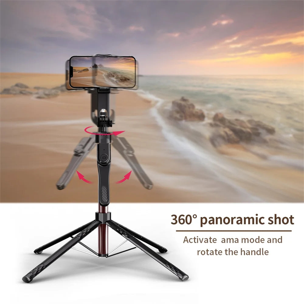 FANGTUOSI Long 185cm 360 Rotation Stabilizer, Selfie Stick Tripod for Smartphone Camera With Bluetooth Shutter for Live Video