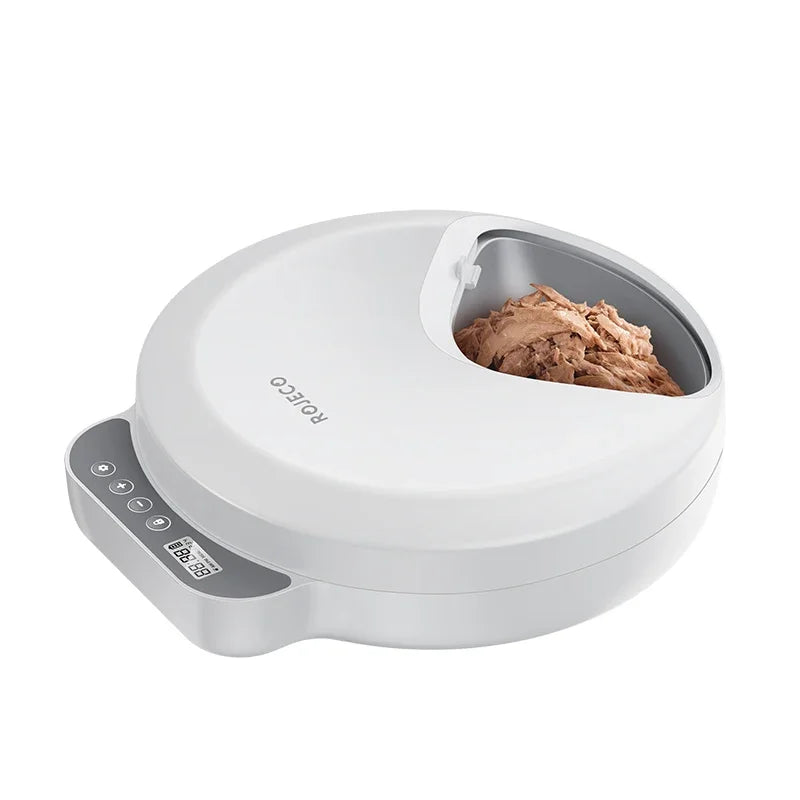 ROJECO Automatic Pet Feeder 4 Meals For Wet Dry Food Feeding Wireless Smart Kibble Dispenser Cat Dog Multifunctional Cat Feeder