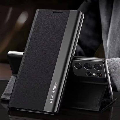 Luxury Leather Flip Case For Samsung Galaxy S26 S25 S24 S23 S22 S21 S20 Ultra Plus Edge S23 S21 S24 FE Note 20 Ultra Stand Cover