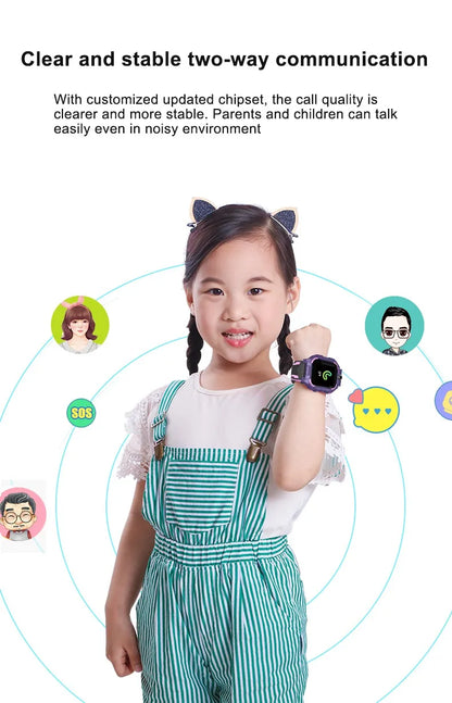 2026 New 2G Kids Smart Watch Sim Card Call HD Camera GPS Location SOS IP68 Waterproof LED Flashlight Smart Watch Boys Girls Ht23