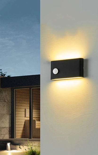 Outdoor Waterproof Wall Lamp Sensor Wall Lamp Human Body Sensor Wall Lights Aluminum Induction Porch Lamp Courtyard Lamp Fixture