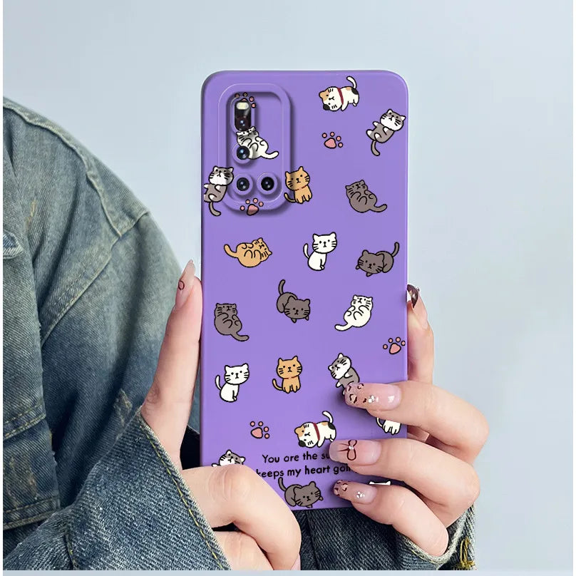 For Vivo V19 Phone Case vivoV19 Back Cover Soft Silicone Sweet Painted Cartoon Shell Capa Lovely Printed Protective Coque Cases