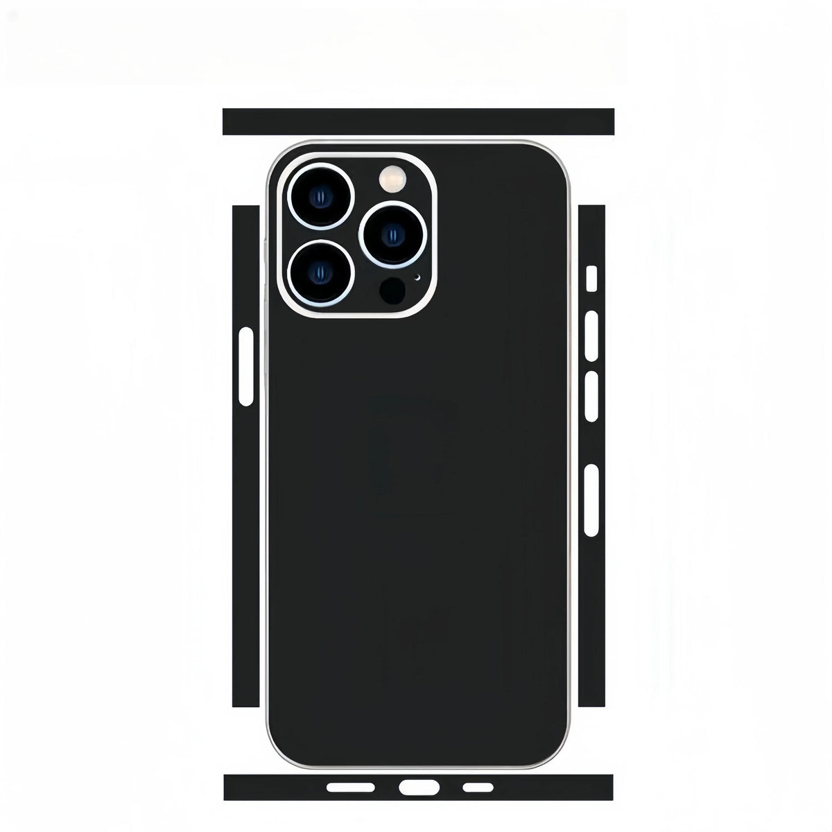 Plain Color Decal Skin for iPhone 13 14 15 16 17Pro Max Back Film Cover Wrap Rear Screen Protector Anti-scratch Durable Sticker
