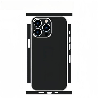 Plain Color Decal Skin for iPhone 13 14 15 16 17Pro Max Back Film Cover Wrap Rear Screen Protector Anti-scratch Durable Sticker