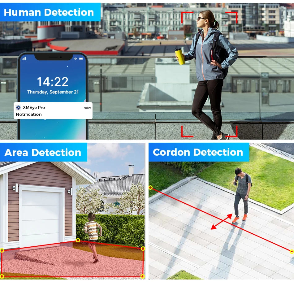 Hiseeu POE 5MP 8MP 4K IP Camera Color Night Vision Face Detection Waterproof H.265 Home Security Surveillance CCTV Cameras