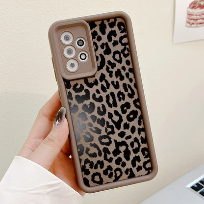 Leopard Pattern Case For Samsung Galaxy S25 Ultra Case Samsung S26 Ultra S24 FE S25 Plus S23 S22 S21 S20 FE A73 5G Cases Cover