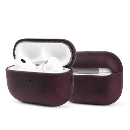 Crazy Horse Genuine Leather Case For Airpods Pro 3 Cases Airpods 5 3 4 Handmade Wireless Bluetooth Earphone Box Protective Shell