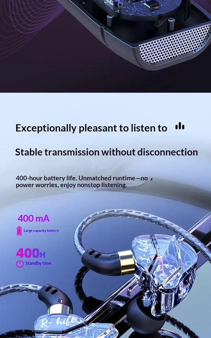 In-Ear Comfortable Wear Earphone Neck-hung Wireless Bluetooth Headphone Ultra-Long Battery Life Noise Cancellation Earbuds